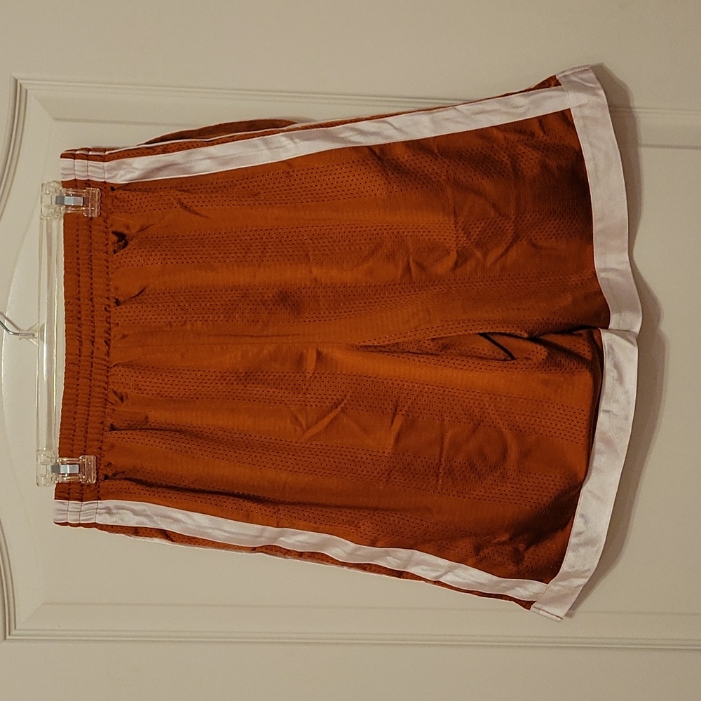 Like New University of Texas Colored Burnt Orange Tek Gear Basketball Shorts - Picture 2 of 5